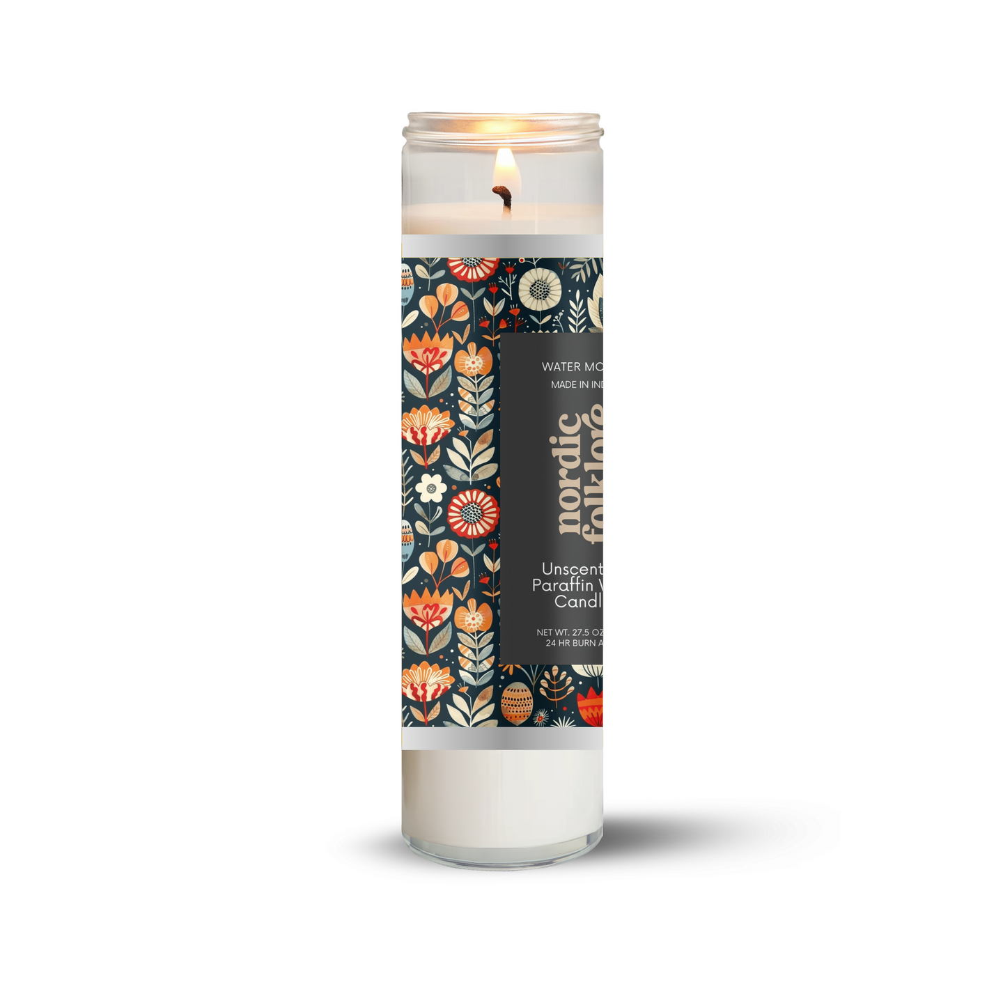 Long Burning Glass Candle